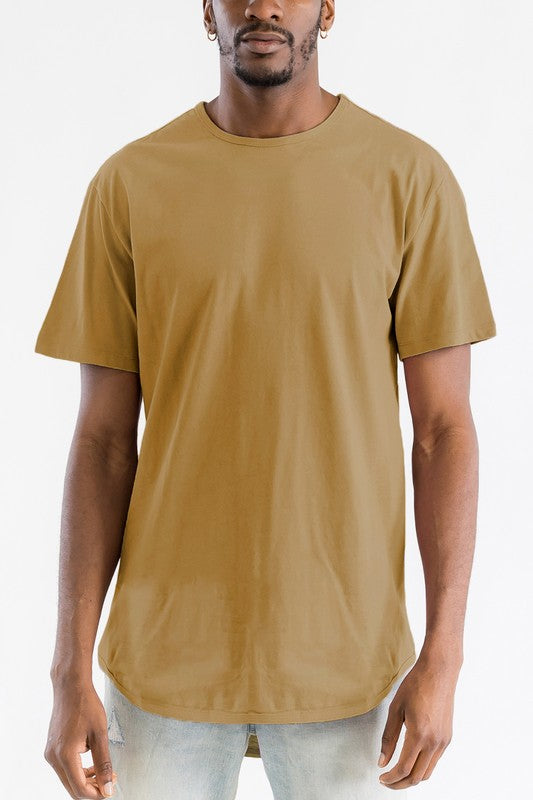 Extended Scallop Round Neck Tshirt