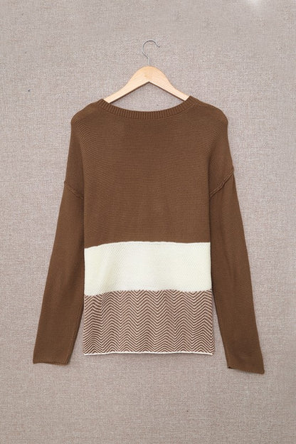 Women Buttoned Knitted Long Sleeve Sweater