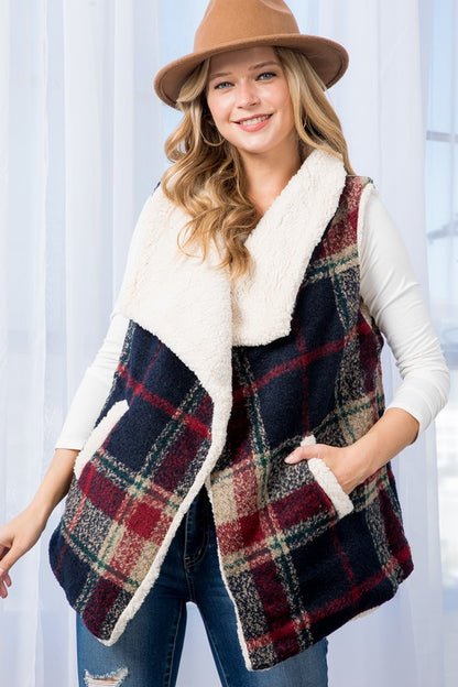 WARM PLAID VEST