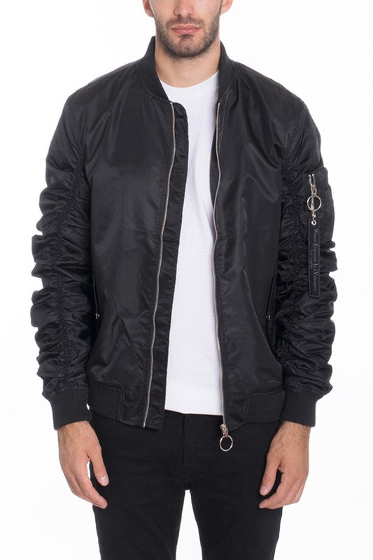 Weiv Men's Casual MA-1 Flight Lined Bomber Jacket