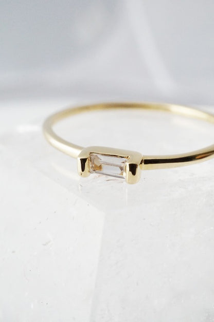 Crystal Baguette Ring
