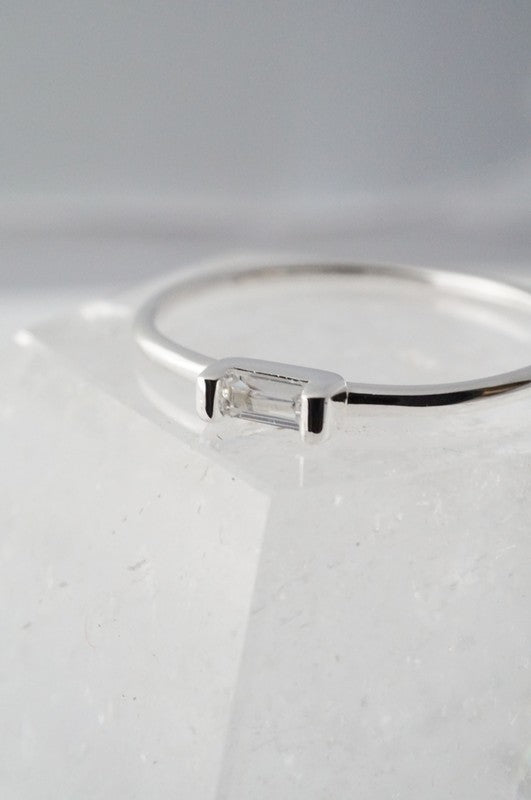 Crystal Baguette Ring