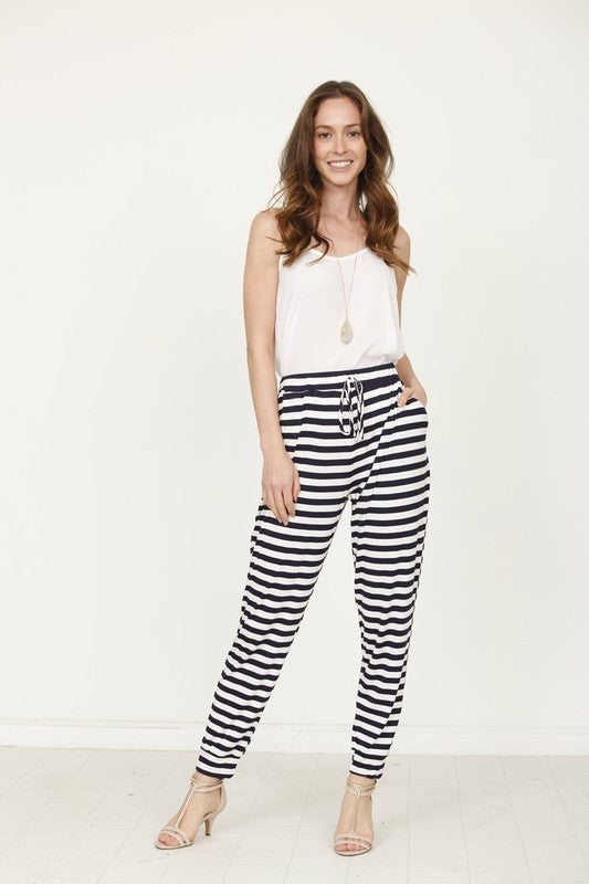 Stripe Drawstring Jogger