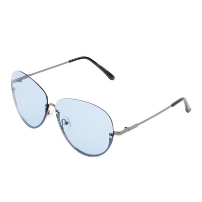 Half Frame Fashion Aviator Sunglasses