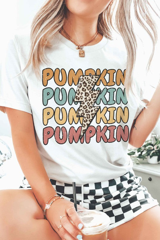 LEOPARD LIGHTNING PUMPKIN Graphic Tee