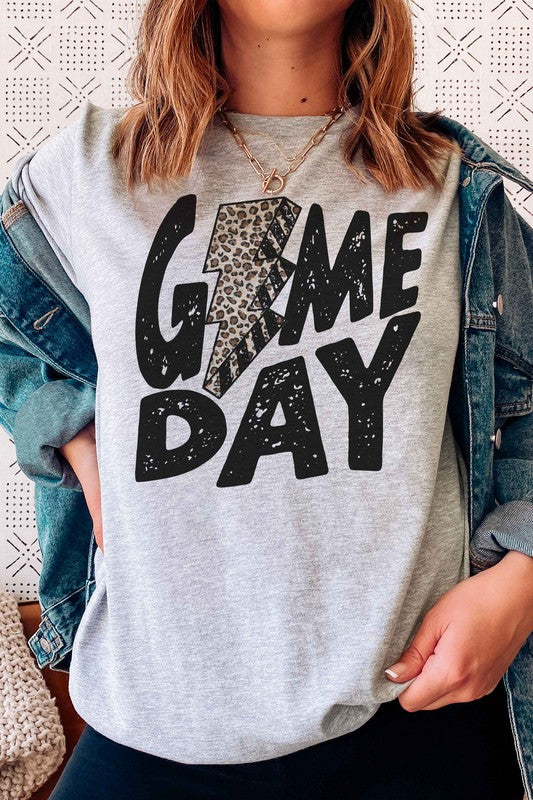 LEOPARD LIGHTNING GAME DAY Graphic Tee