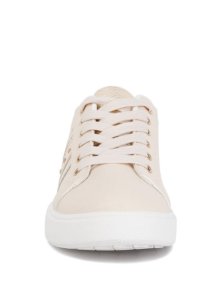 Claude Faux Leather Back Panel Detail Sneakers