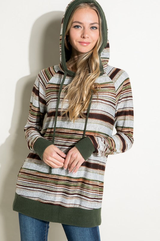 COZY MULTI STRIPE SWEATSHIRT