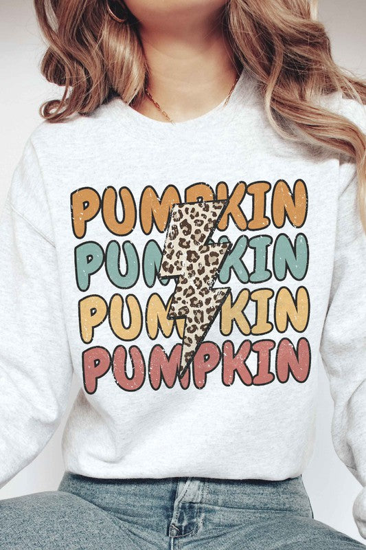 LEOPARD LIGHTNING PUMPKIN Graphic Sweatshirt