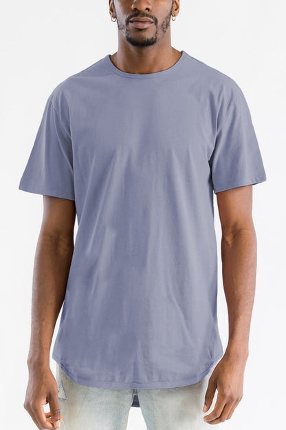 Extended Scallop Round Neck Tshirt