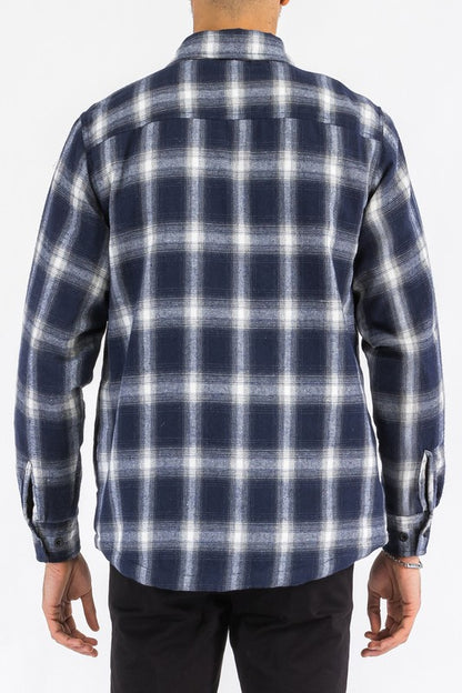 Mens Quilted Padded Flannel