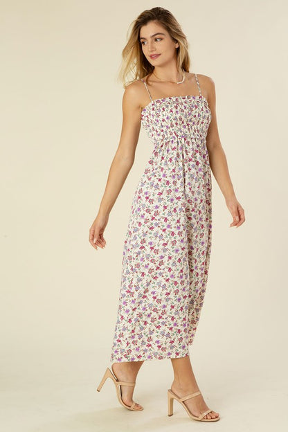 Smocked cami maxi dress