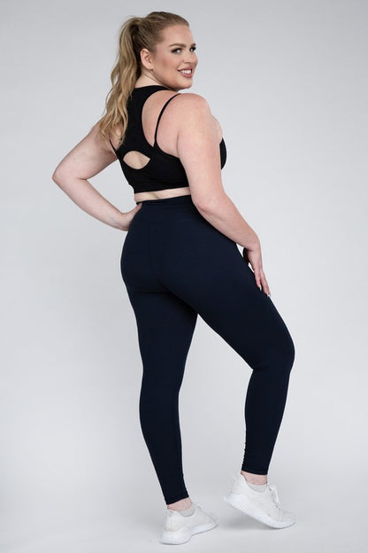 Plus Size V Waist Full Length Leggings