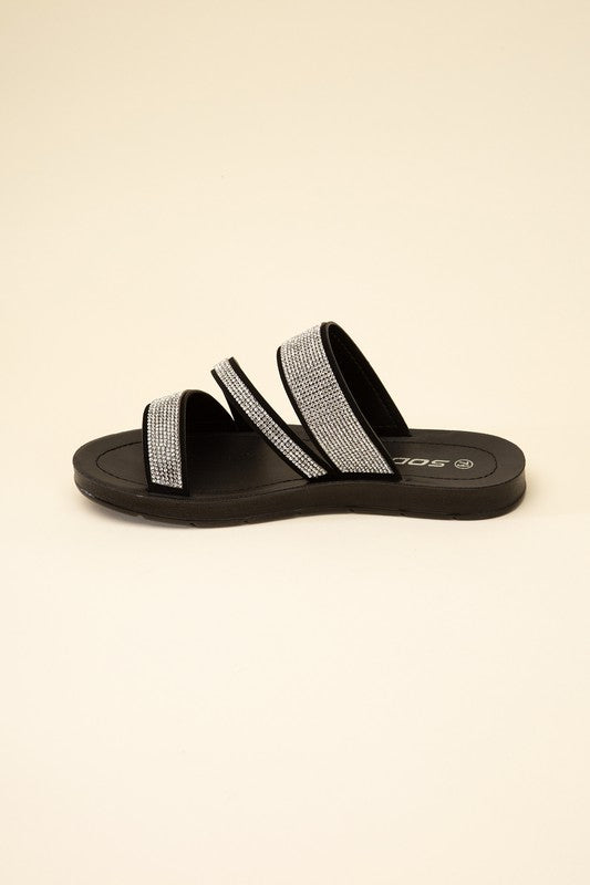 ZEAL-S Rhinestone Strap Sandals