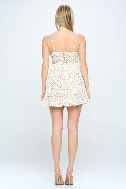 Floral Ruffle Cami Mini Dress