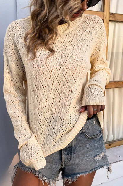 Crochet pullover sweater