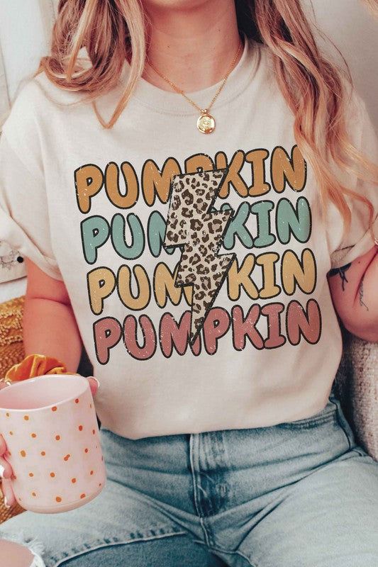 LEOPARD LIGHTNING PUMPKIN Graphic Tee