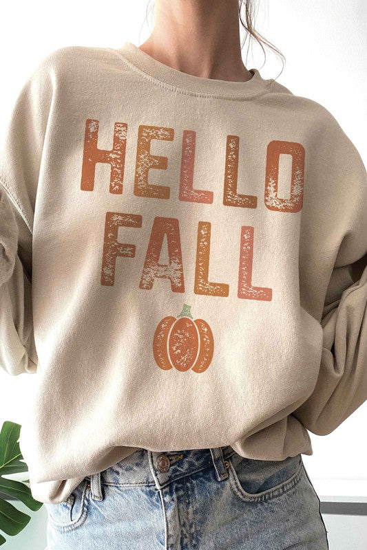 HELLO FALL PUMPKIN Graphic Sweatshirt