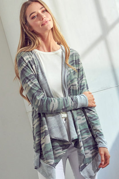 PLUS CAMOUFLAGE CASCADE CARDIGAN