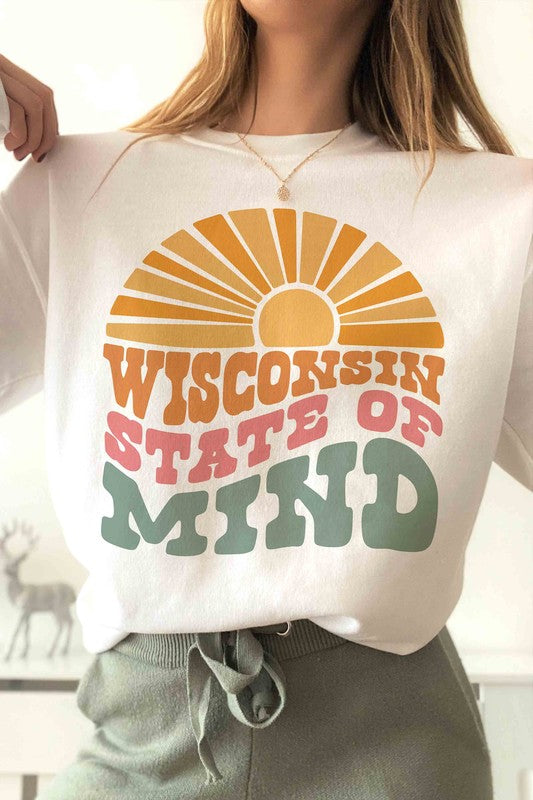 WISCONSIN STATE OF MIND Graphic Sweatshirt