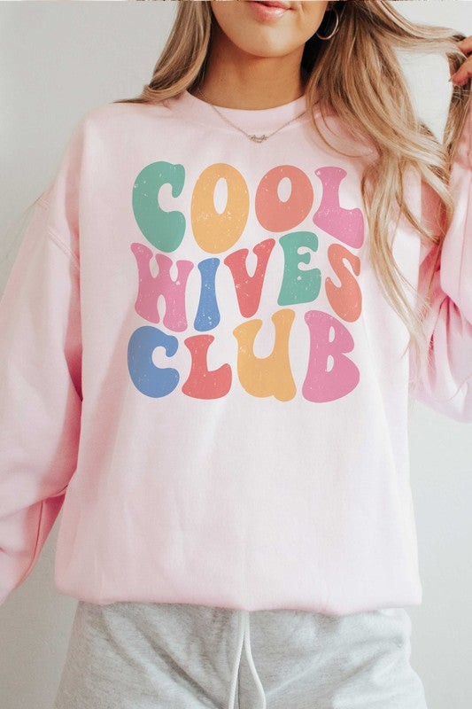 PLUS SIZE - COOL WIVES CLUB Graphic Sweatshirt