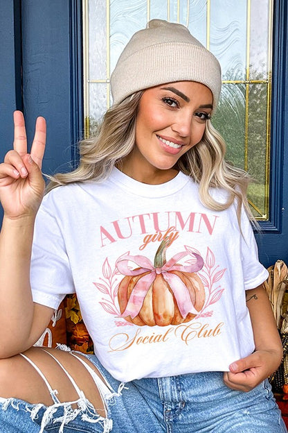 Fall Autumn Girly Social Club Graphic Tee