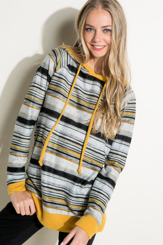 COZY MULTI STRIPE SWEATSHIRT