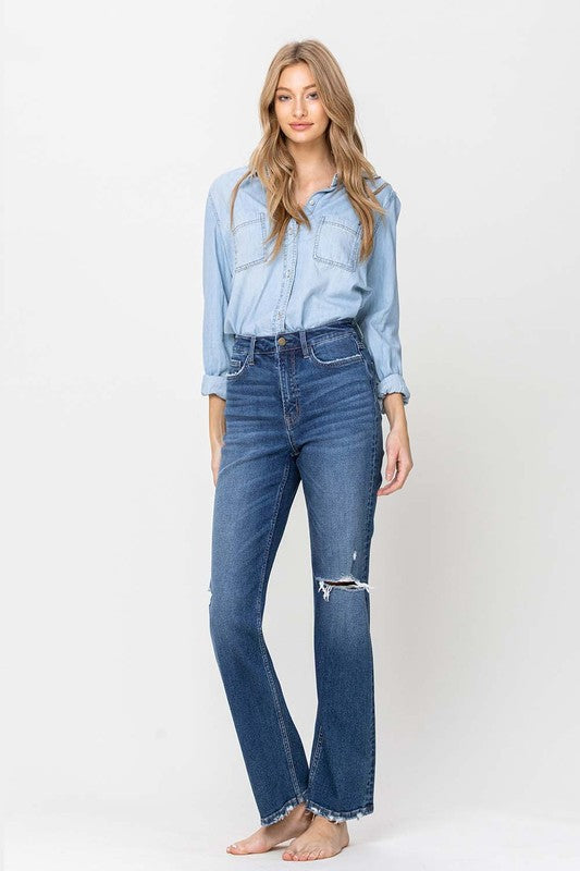 Super High Rise Straight Leg Jeans