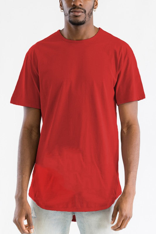 Extended Scallop Round Neck Tshirt