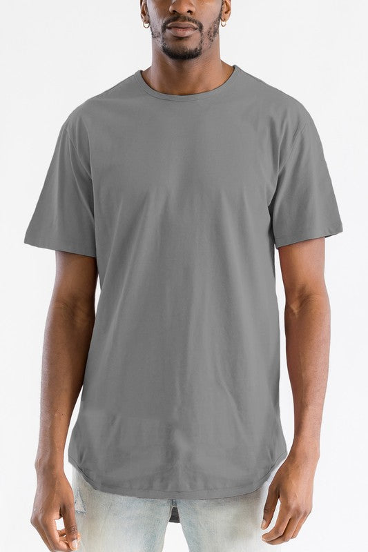 Extended Scallop Round Neck Tshirt