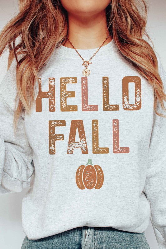 HELLO FALL PUMPKIN Graphic Sweatshirt