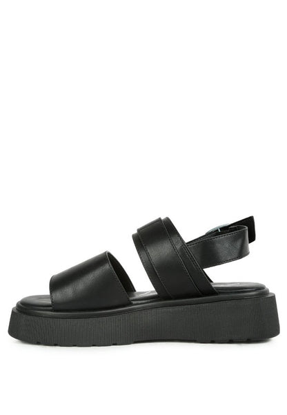 GLADEN Pin Buckle Platform Sandals