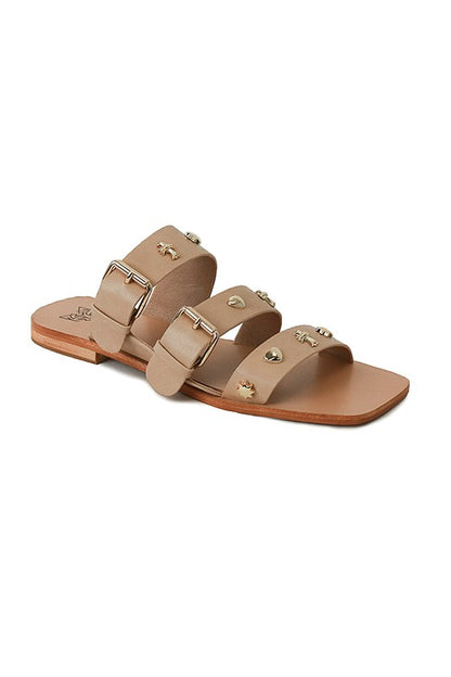 D-LANA-02-STUDED, FLAT, SANDALS