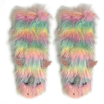 Funky Unicom - Women's Cozy Sherpa Slipper Socks