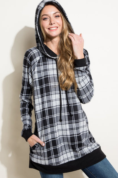 PLAID MIXED SWEATSHIRT