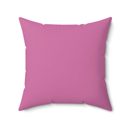 Spun Polyester Square Pillow Case "Midnight Run on Light Pink”