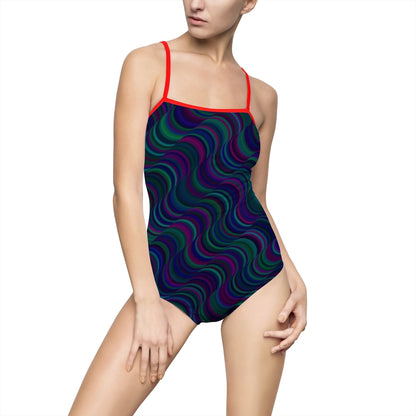 Women's One-piece Swimsuit "Waves of Confusion"