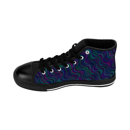 Men's High-top Sneakers  "Waves of Confusion"