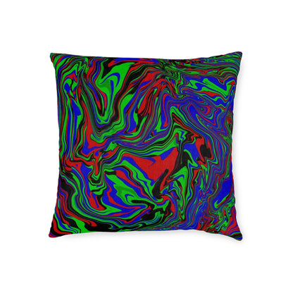 Square Pillow - White Back  "Psycho Fluid"
