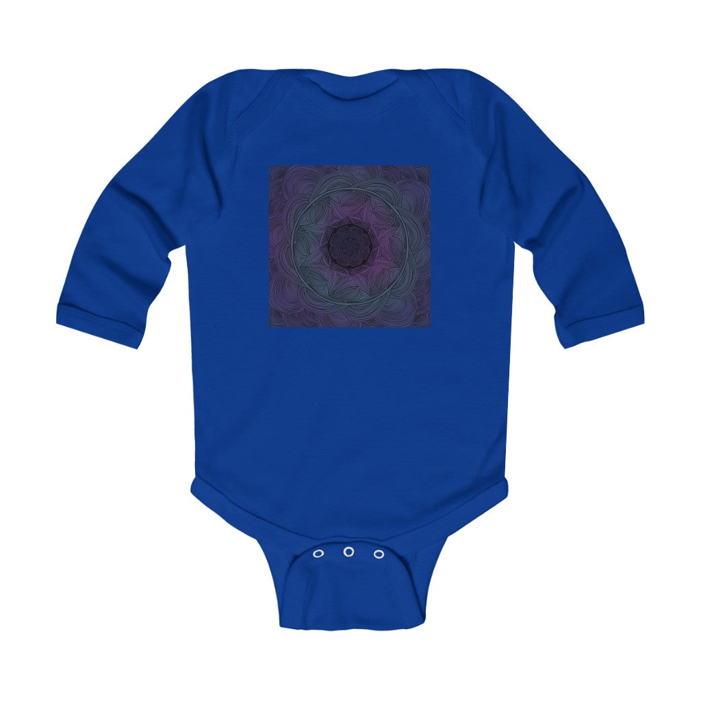 Infant Long Sleeve Bodysuit  "Amethyst Mandala”