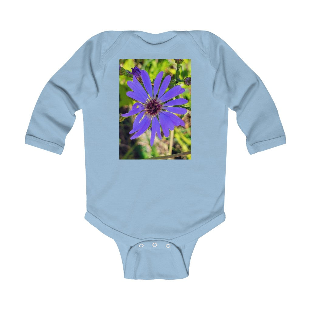 Infant Long Sleeve Bodysuit  "Purple Aster”