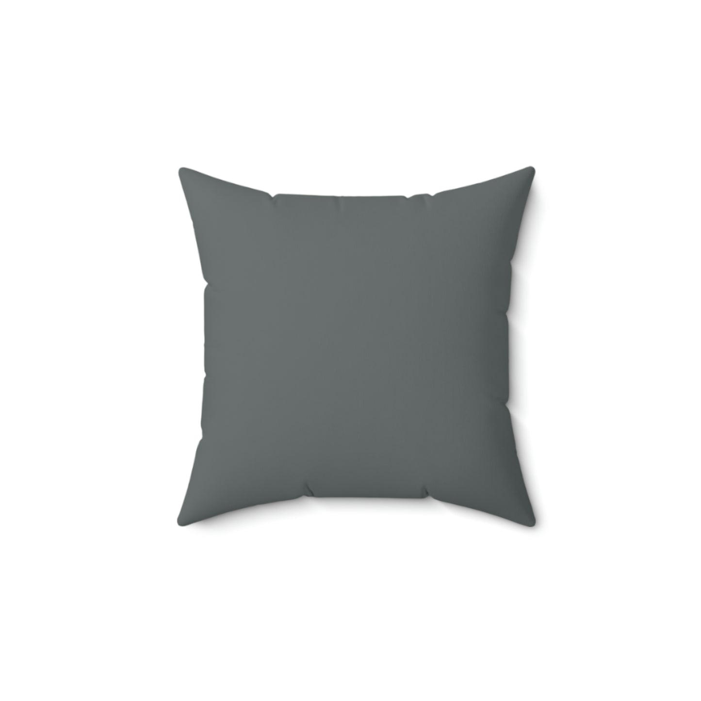 Spun Polyester Square Pillow Case "Mom Wow on Dark Gray”