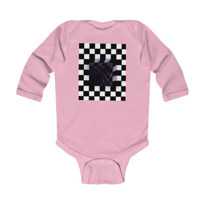 Infant Long Sleeve Bodysuit  "Black and White Abyss”