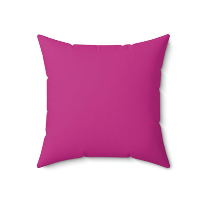 Spun Polyester Square Pillow Case "Butter Humor on Pink”