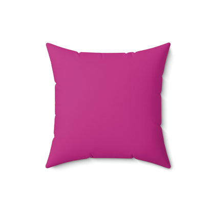 Spun Polyester Square Pillow Case “Pooh on Pink”