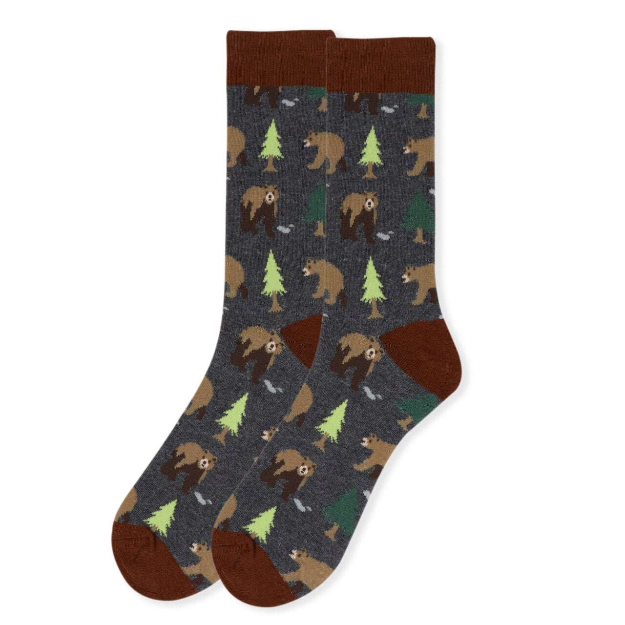 MashasCorner.com   Men's Novelty Bear Socks  Add some fun to your outfit with our Novelty Socks. These socks are perfect for when you have to maintain being a professional but still have that burning desire to be fun & silly! These socks are super soft & comfy.  70% Cotton, 25% Polyester, 5% spandex Sock size: 10-13 Shoe size: 6-12.5 Machine wash, tumble dry low Imported