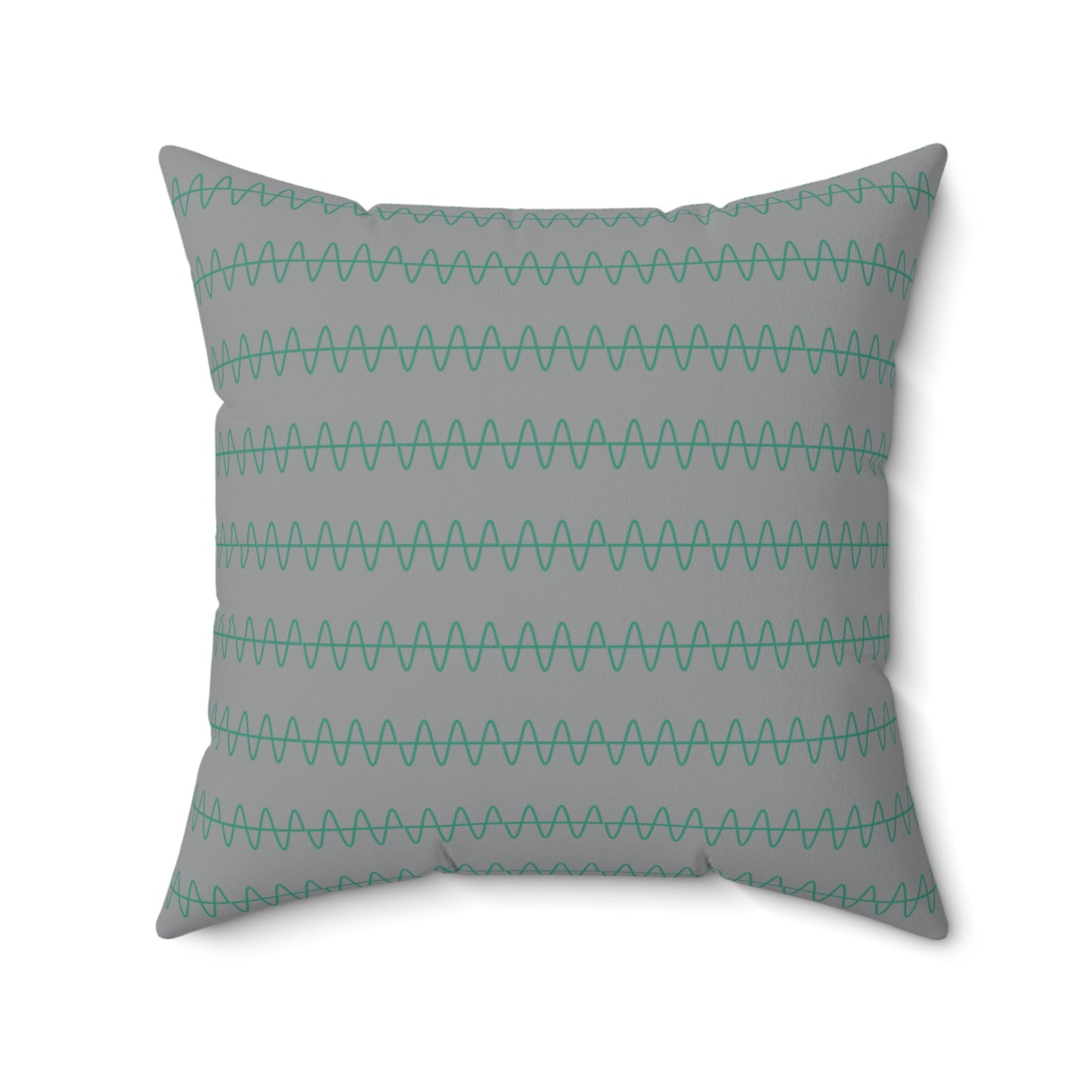 Spun Polyester Square Pillow Case “Snake Line 2.0 on Gray”