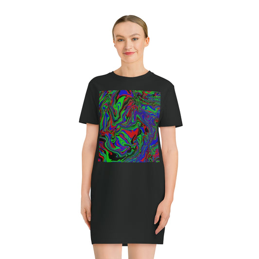 Spinner T-Shirt Dress  "Psycho Fluid"