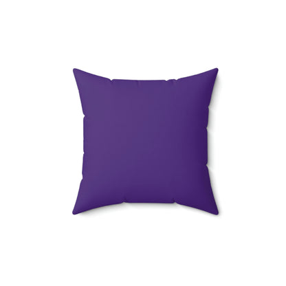 Spun Polyester Square Pillow Case "Mom Flowers on Dark Purple”