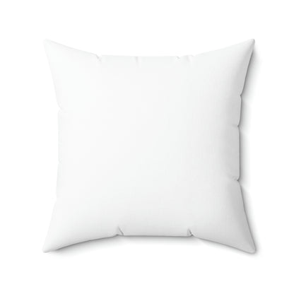 Spun Polyester Square Pillow Case "Butter Humor on White”